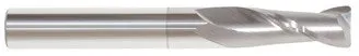 204-602828: 3/8 Dia, 1 LOC, 2-1/2 OAL, 2-Flt, .02 Corner Rad Carbide End Mill- Single End, 30 Deg. Helix, TiCN, USA