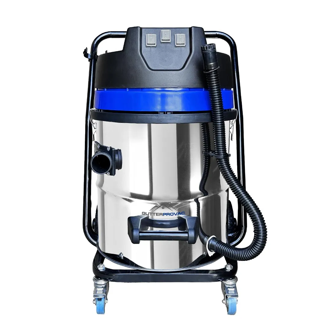 40ft (3 Story) Gutter Vacuum Cleaning System, 16 Gallon Classic Cyclone 3600 Watt, 3 Motor Vacuum (Bundle Discount) with 25ft Hose