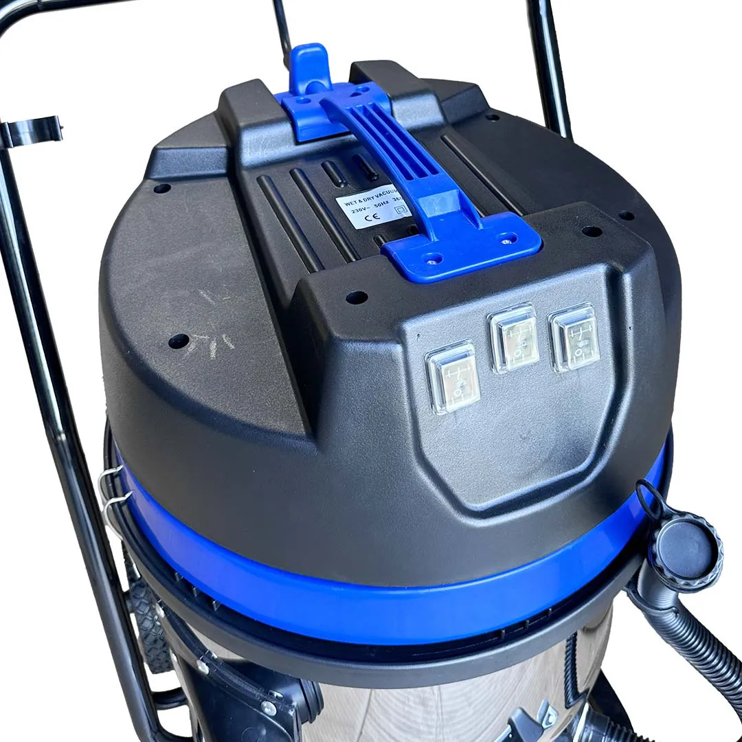 40ft (3 Story) Gutter Vacuum Cleaning System, 16 Gallon Classic Cyclone 3600 Watt, 3 Motor Vacuum (Bundle Discount) with 25ft Hose
