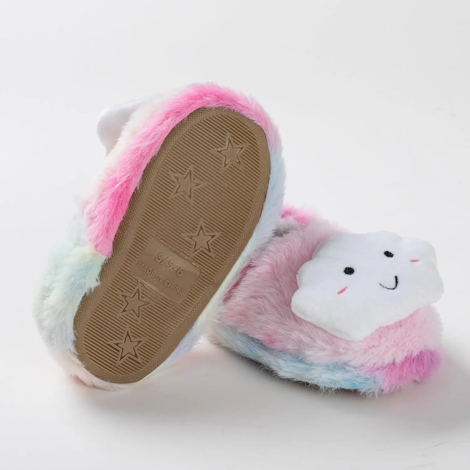 Baby Girl's Premium Soft Plush Slippers Cartoon Warm Winter House Shoes