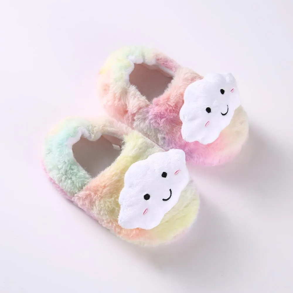 Baby Girl's Premium Soft Plush Slippers Cartoon Warm Winter House Shoes