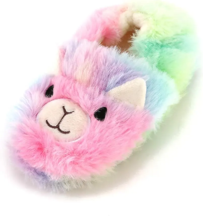 Baby Girl's Premium Soft Plush Slippers Cartoon Warm Winter House Shoes