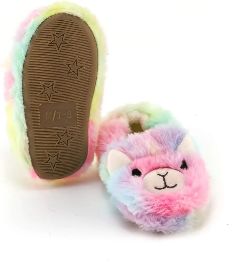 Baby Girl's Premium Soft Plush Slippers Cartoon Warm Winter House Shoes
