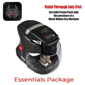 Black Widow - V2 - Limited Time ALOA Promotion - Essentials Package   ALOA Promo Pack - Portable Key Cutting Machine - Smart Phone & Tablet Support