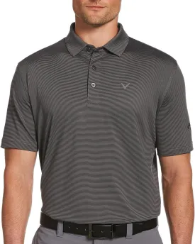 Callaway Men's Pro Spin Fine Line Short Sleeve Golf Polo, Stretch, Moisture-Wicking, Sun Protection (Available in Big & Tall)
