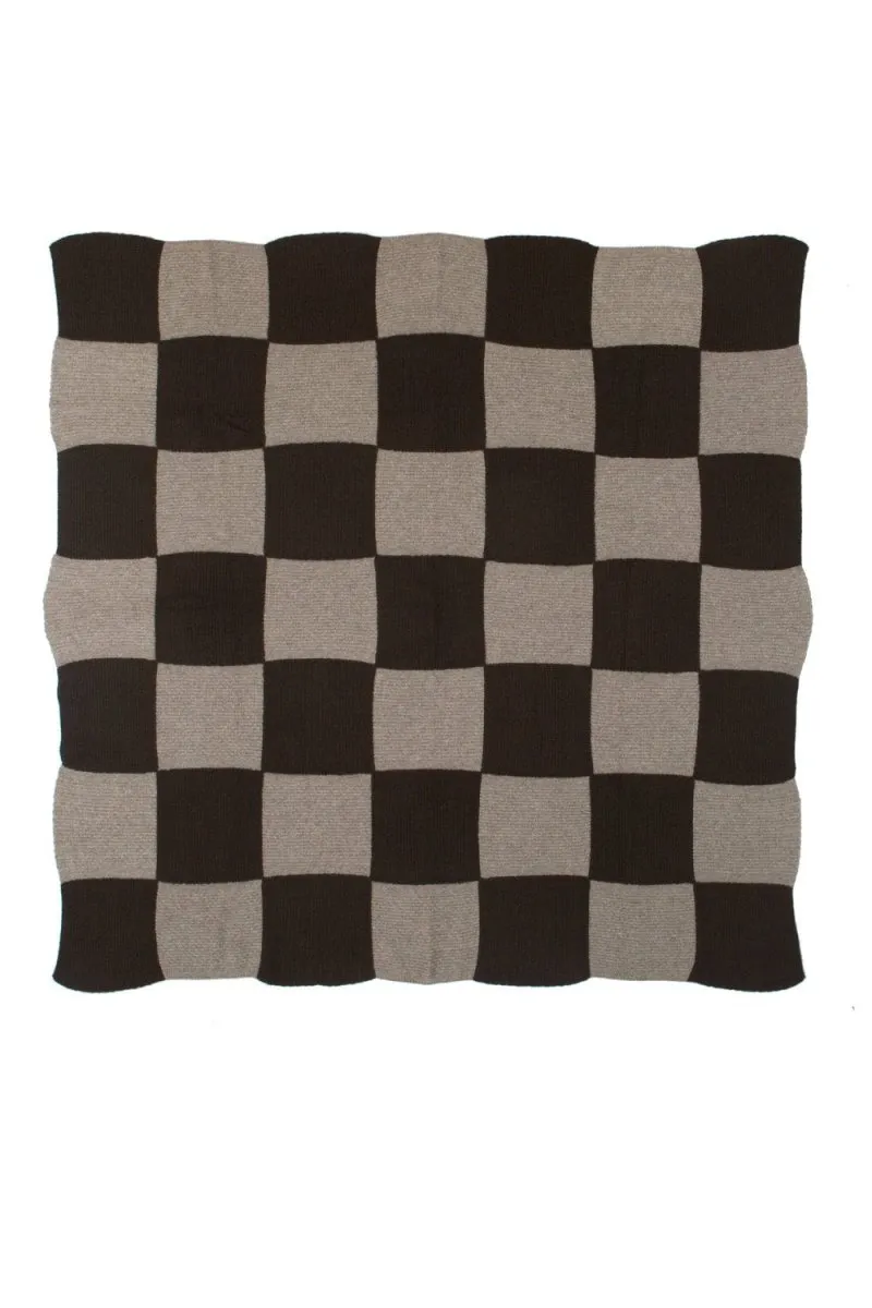 Checker Board Cashmere Throw