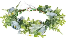 Floral Fall Camellia Flower Crown Rose Headpiece Wedding Bridal Flower Girl Halo Maternity Photo Props FL-03