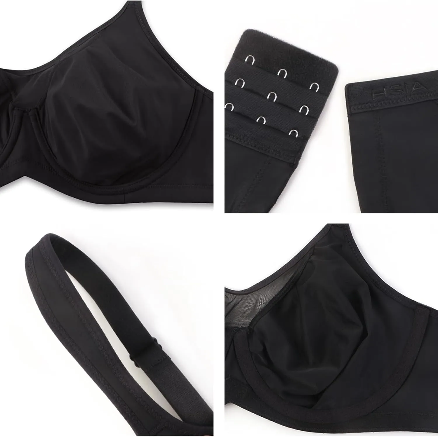 HSIA Minimizer Bras for Women Plus Size, Full Coverage Coolcomfort T Shirt Unlined Bra with Underwire for Heavy Breast