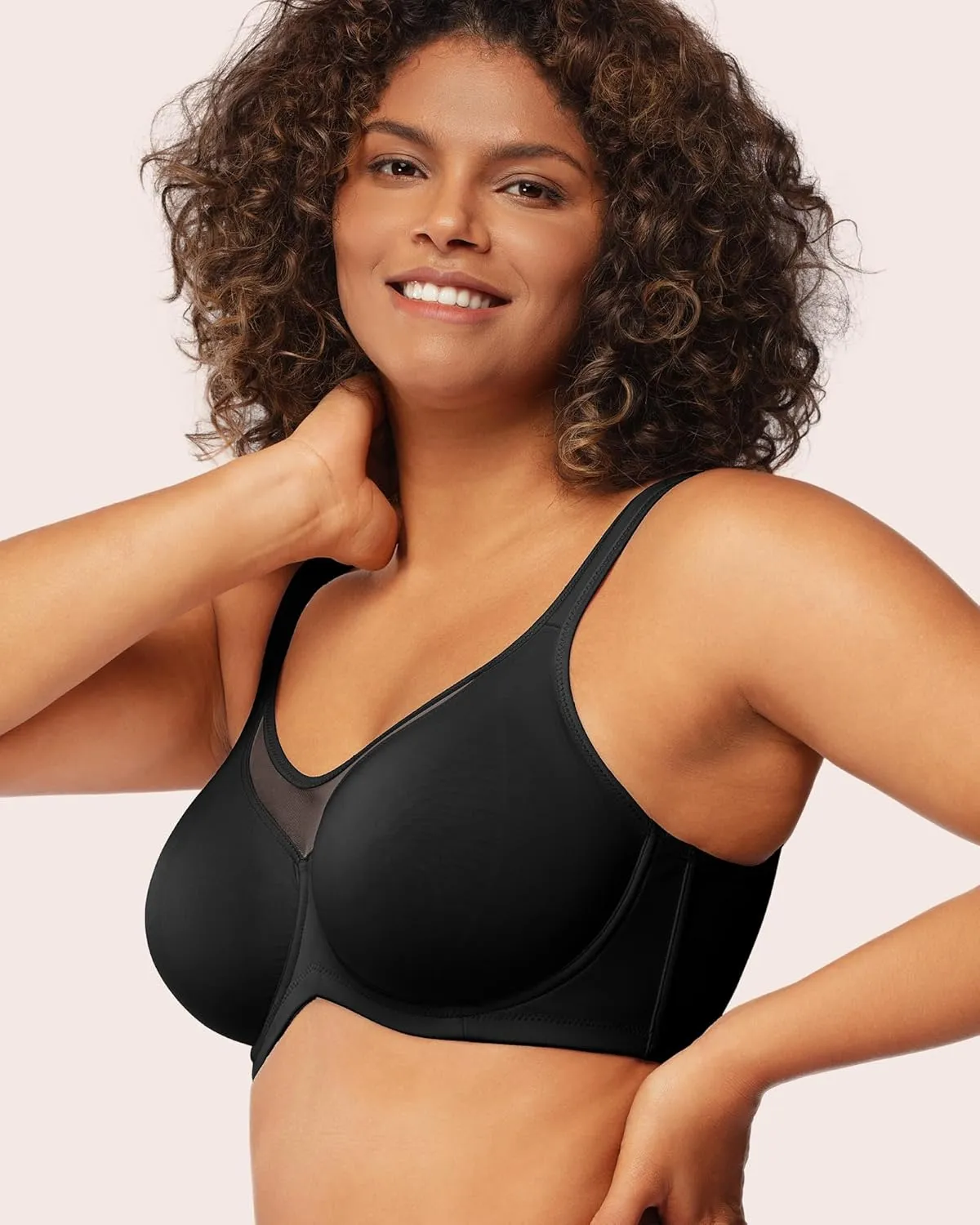 HSIA Minimizer Bras for Women Plus Size, Full Coverage Coolcomfort T Shirt Unlined Bra with Underwire for Heavy Breast