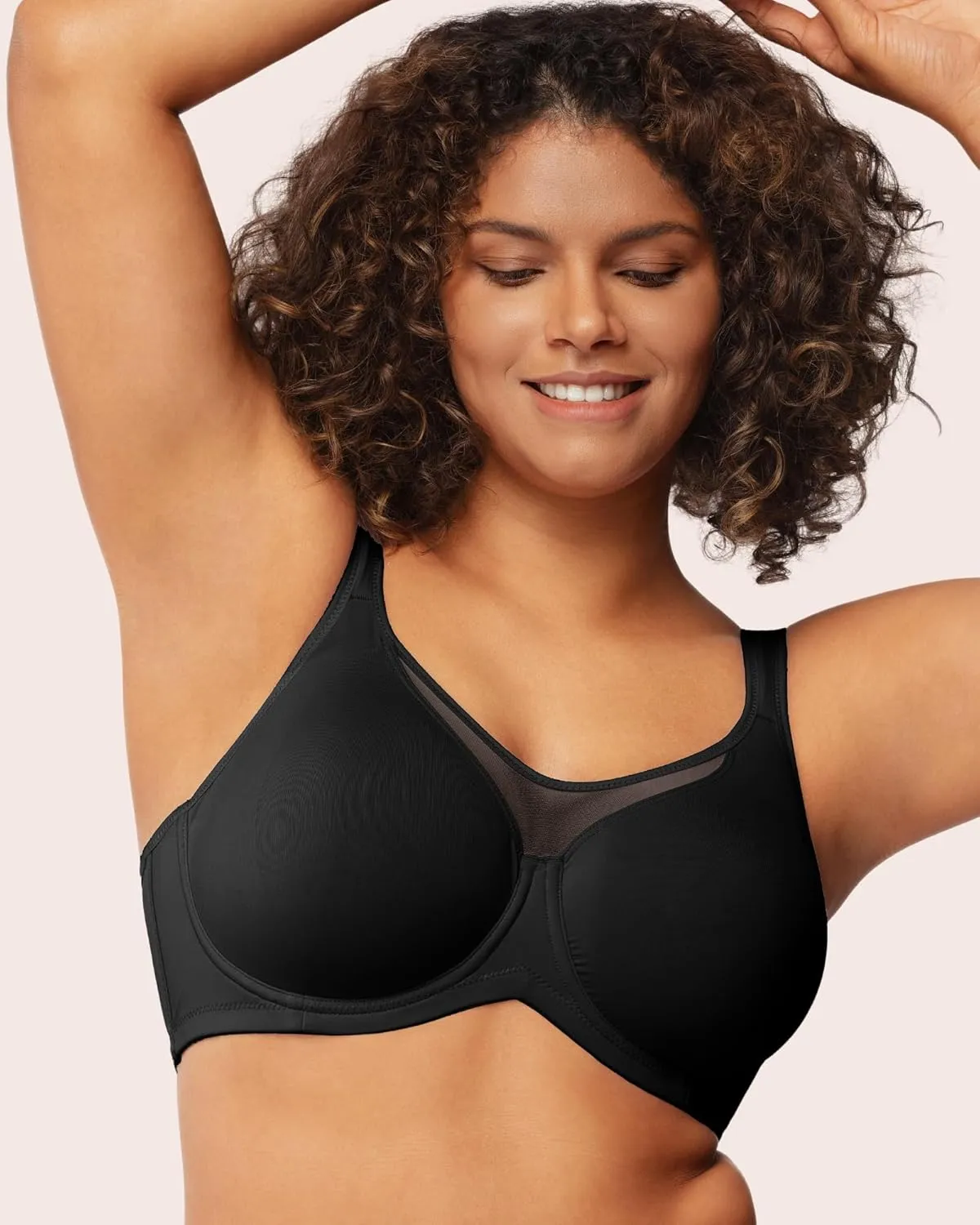 HSIA Minimizer Bras for Women Plus Size, Full Coverage Coolcomfort T Shirt Unlined Bra with Underwire for Heavy Breast