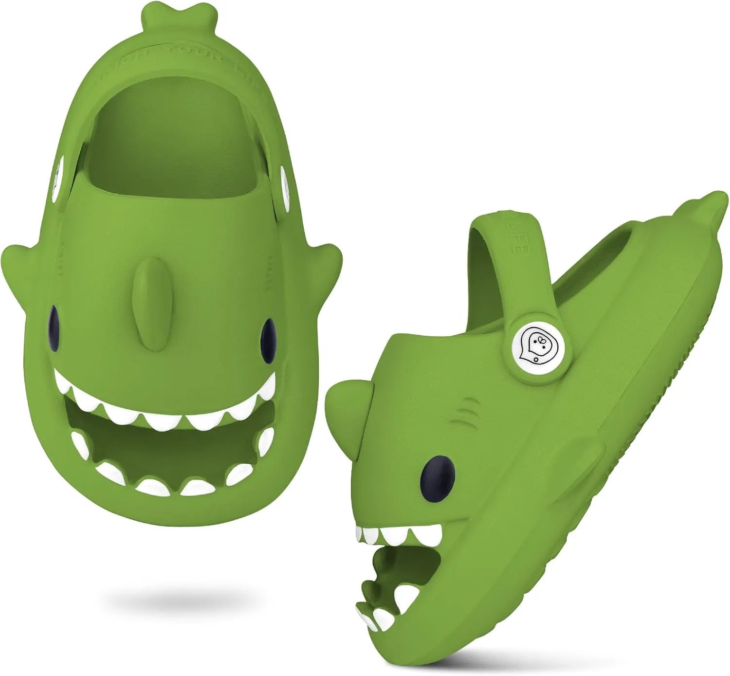 Kids Shark SlidesPillow Shower Sandals Quick Dry SlippersToddler Boys Girls Comfy Cloud SlidesSummer Non-Slip Thick Sole Beach Pool shoes