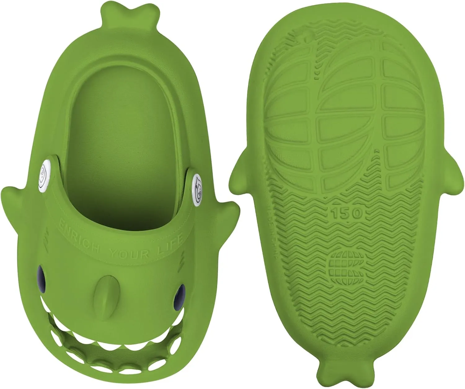 Kids Shark SlidesPillow Shower Sandals Quick Dry SlippersToddler Boys Girls Comfy Cloud SlidesSummer Non-Slip Thick Sole Beach Pool shoes