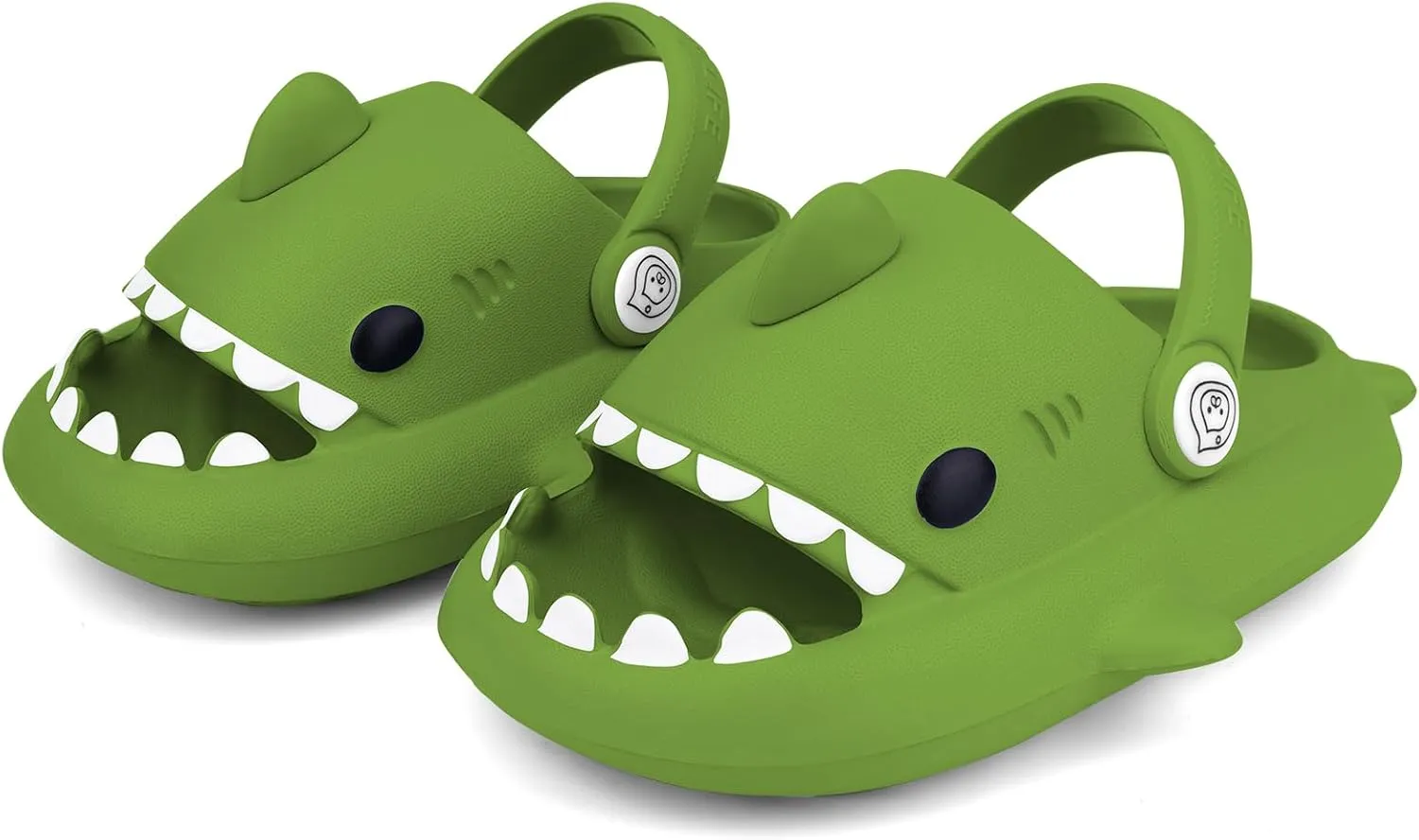 Kids Shark SlidesPillow Shower Sandals Quick Dry SlippersToddler Boys Girls Comfy Cloud SlidesSummer Non-Slip Thick Sole Beach Pool shoes