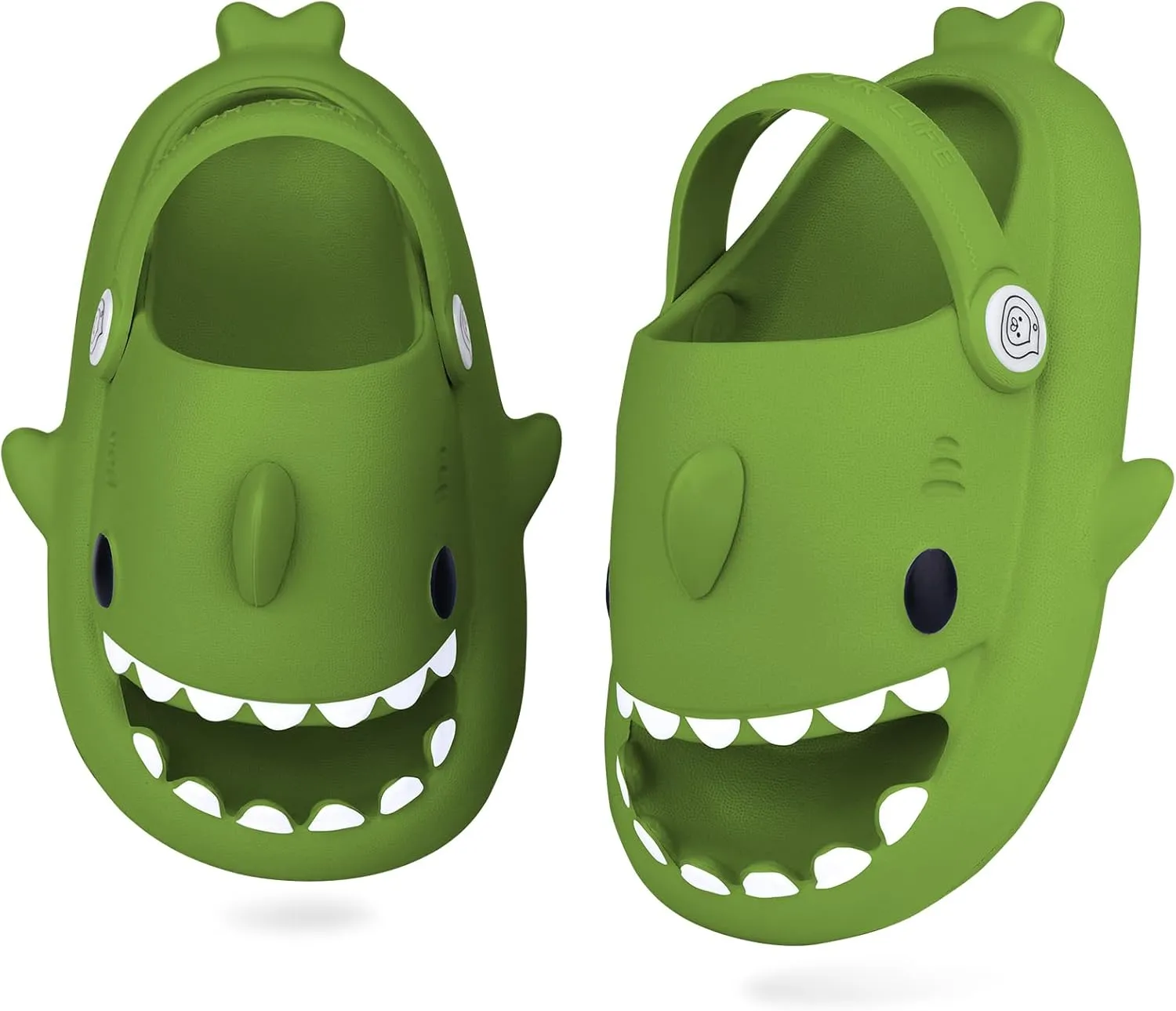 Kids Shark SlidesPillow Shower Sandals Quick Dry SlippersToddler Boys Girls Comfy Cloud SlidesSummer Non-Slip Thick Sole Beach Pool shoes