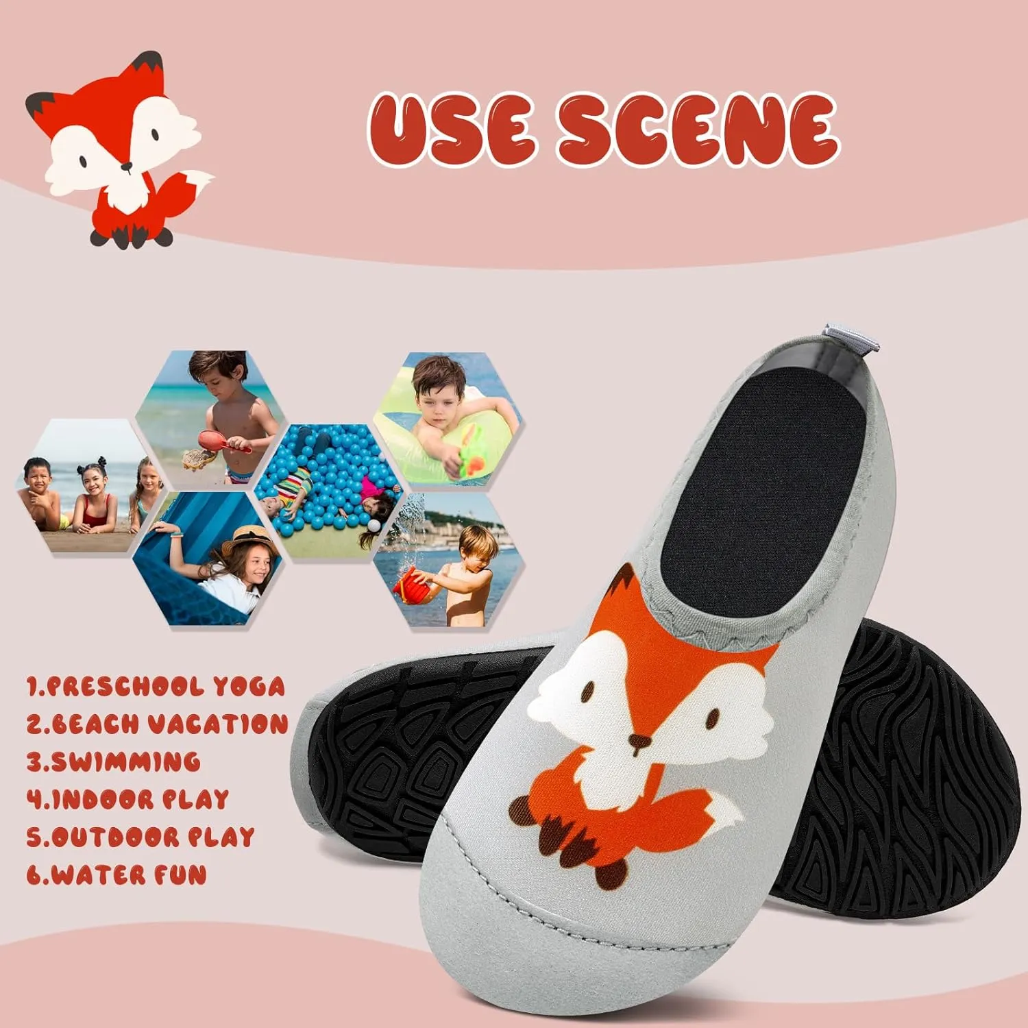 Kids Water Shoes Girls Boys Outdoor Quick Dry Barefoot Aqua Socks for Toddler Sport Beach Swim Surf